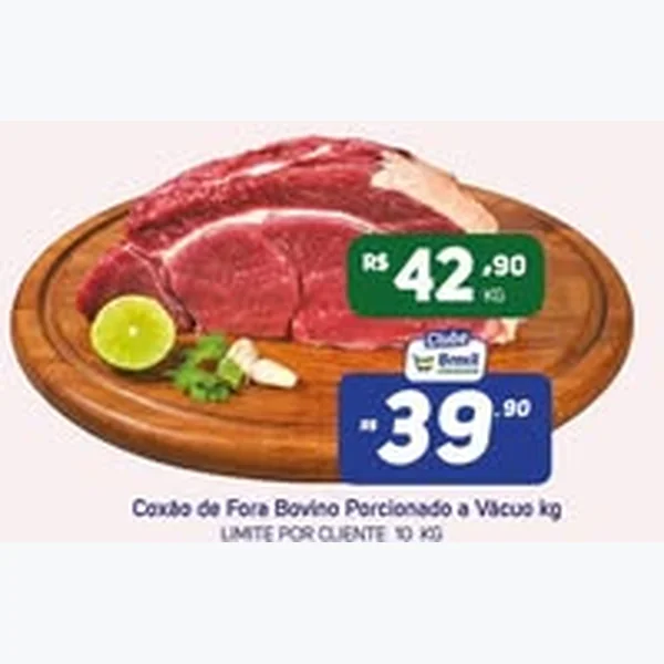 Coxão de Fora Bovino Porcionado a Vácuo
