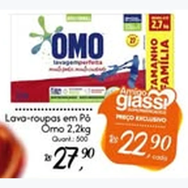 Lava-roupas em Pó Omo 2,2 kg