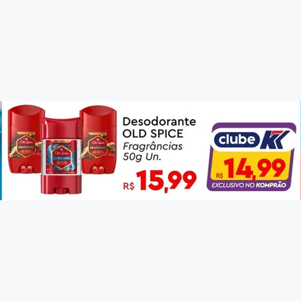 Recorte do encarte de Desodorante OLD SPICE 50 g