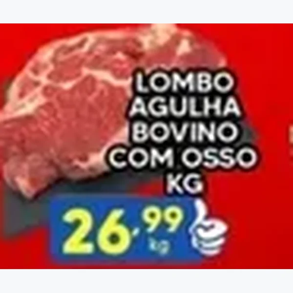 Lombo Agulha Bovino com Osso