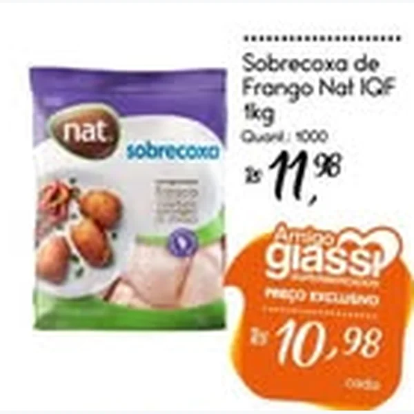 Recorte do encarte de Sobrecoxa de Frango Iqf Nat 1 kg