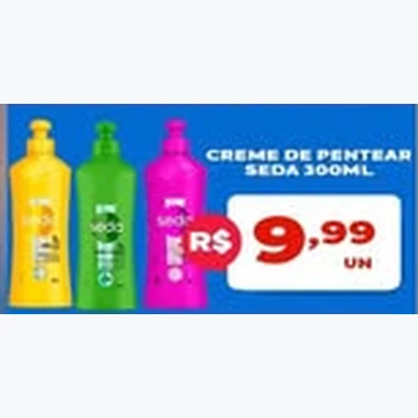 Recorte do encarte de Creme de Pentear Seda 300 ml