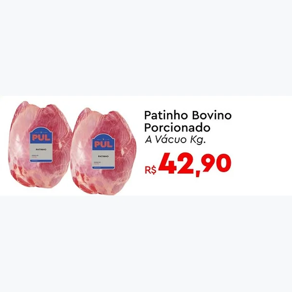 Patinho Bovino Porcionado a Vácuo