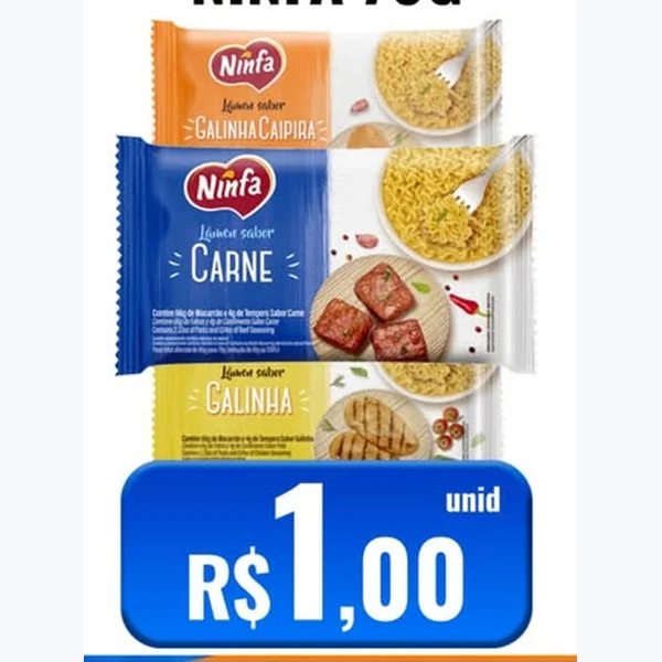 Macarrão Instantâneo Ninfa 70 g