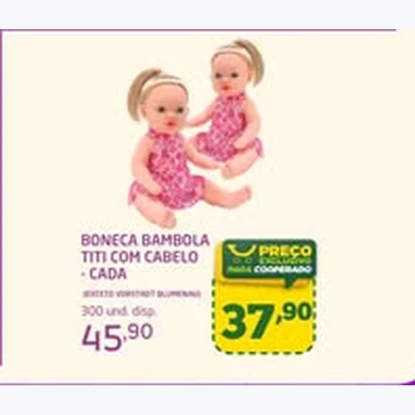 Boneca Titi com Cabelo Bambola