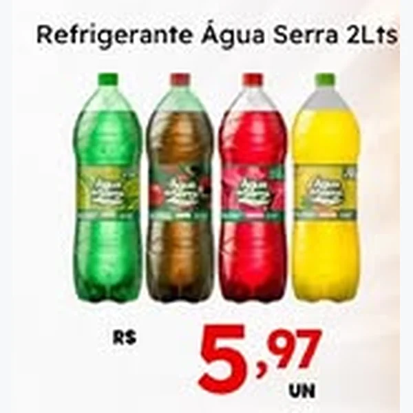 Recorte do encarte de Refrigerante Água Serra 2 L