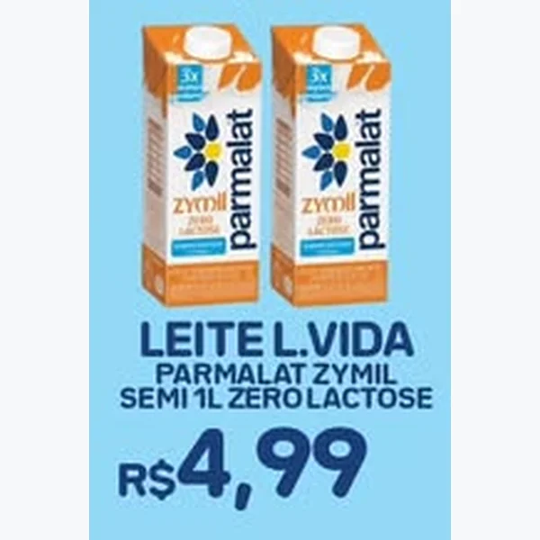Leite L.vida Semi Zero Lactose Parmalat Zymil 1 L