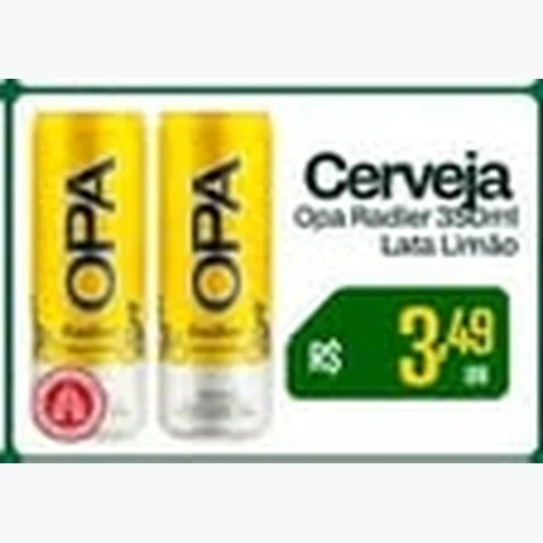 Recorte do encarte de Cerveja Opa 350 ml
