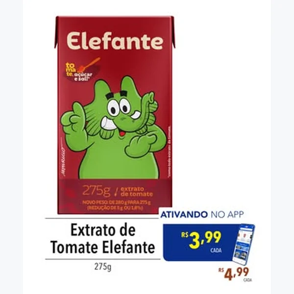 Extrato de Tomate Elefante 275 g