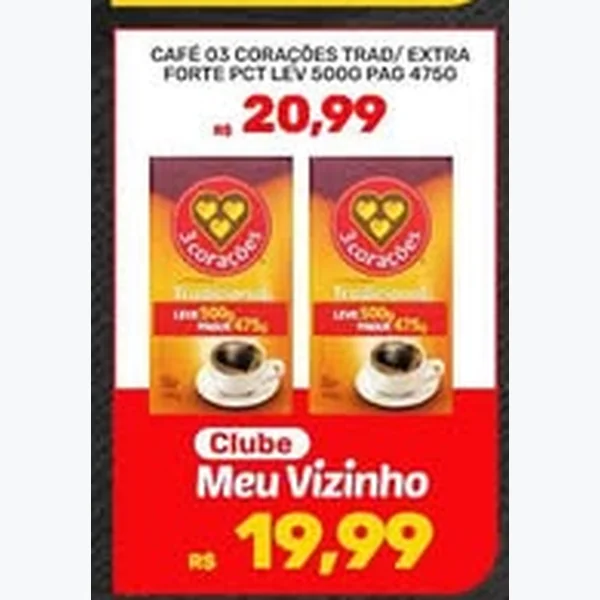 Café Tradicional 3 Corações 500 g