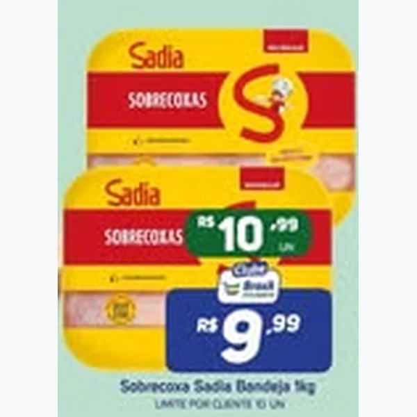 Recorte do encarte de Sobrecoxa Sadia 1 kg