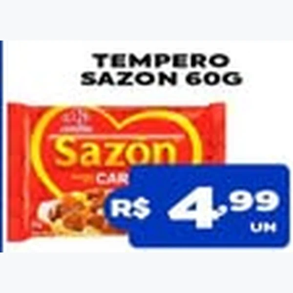 Recorte do encarte de Tempero Sazon 60 g