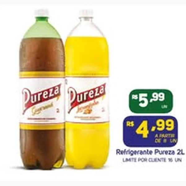 Recorte do encarte de Refrigerante Pureza 2 L