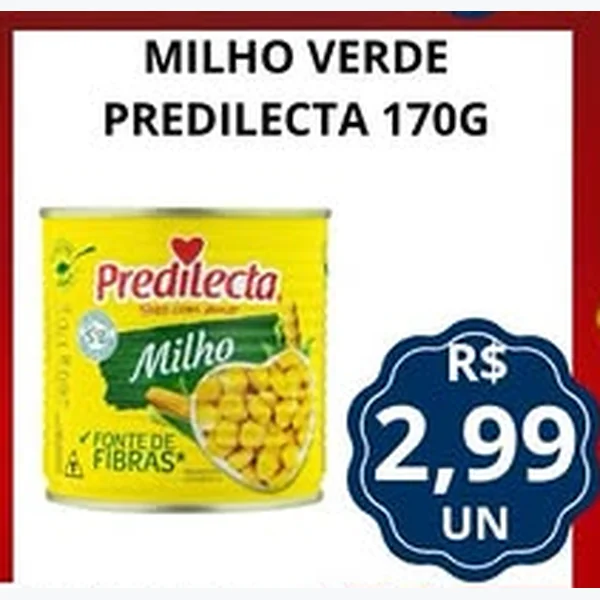 Recorte do encarte de Milho Verde Predilecta 170 g