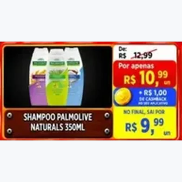 Recorte do encarte de Shampoo Naturals Palmolive 350 ml