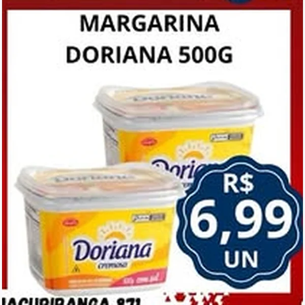 Recorte do encarte de Margarina Doriana 500 g