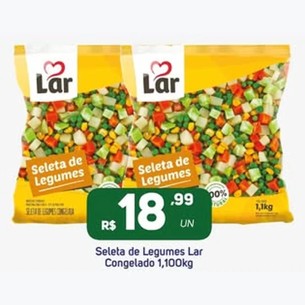 Seleta de Legumes Congelada Lar 1,1 kg