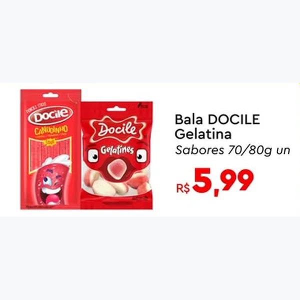 Bala de Gelatina Docile 75 g