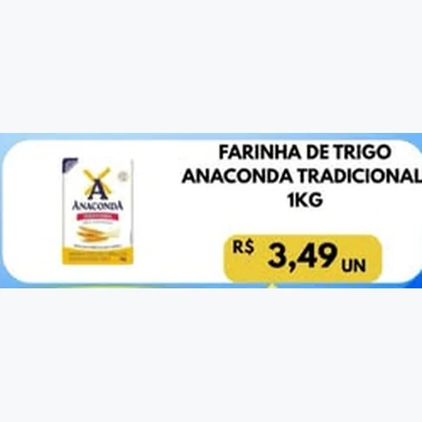 Recorte do encarte de Farinha de Trigo Tradicional Anaconda