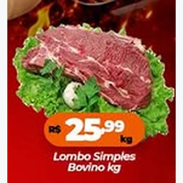 Recorte do encarte de Lombo Simples Bovino