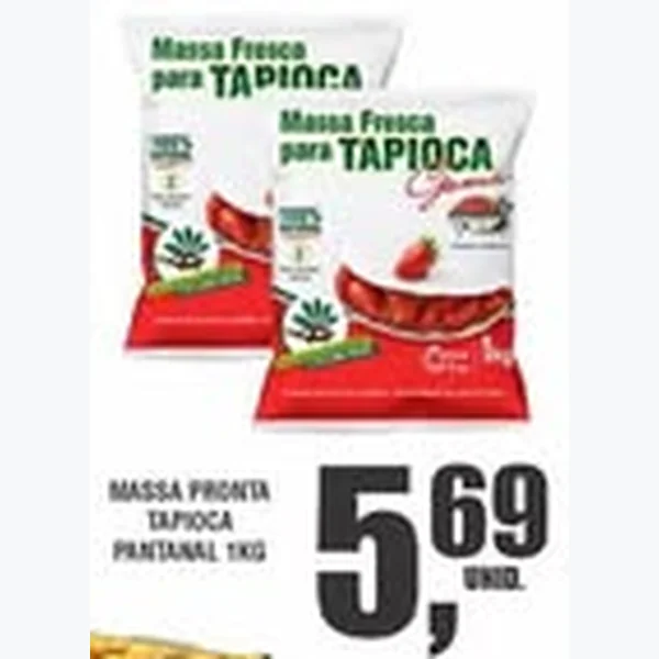 Recorte do encarte de Massa Fresca para Tapioca Pantanal 1 kg