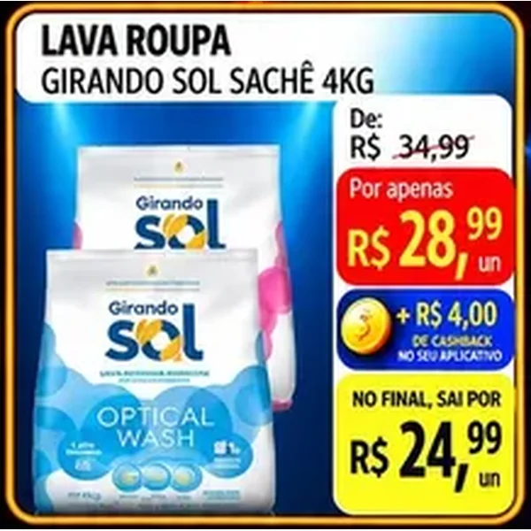 Lava Roupa Girando Sol 4 kg