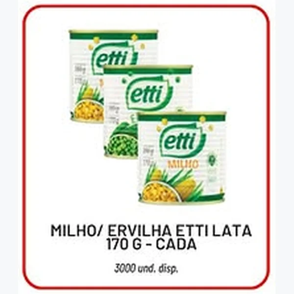 Recorte do encarte de Ervilha em Lata Etti 170 g