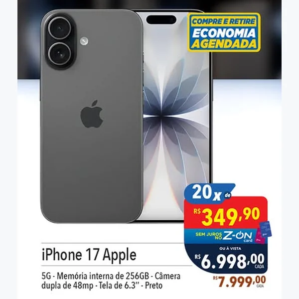 Recorte do encarte de Iphone 17 Apple