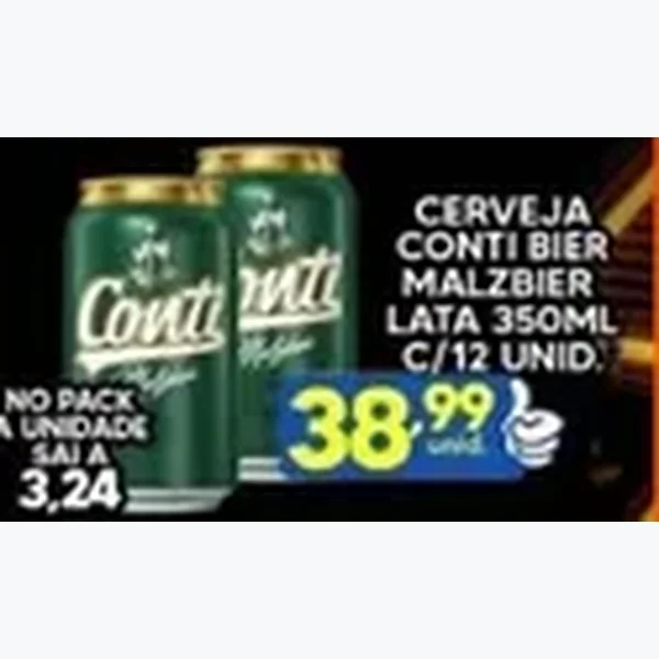 Cerveja Malzbier Conti Bier 12 un × 350 ml