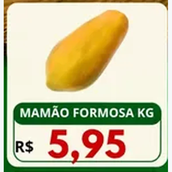 Recorte do encarte de Mamão Formosa