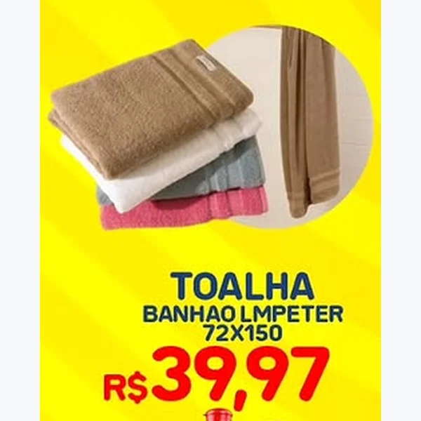Recorte do encarte de Toalha de Banho 72 un × 150 un
