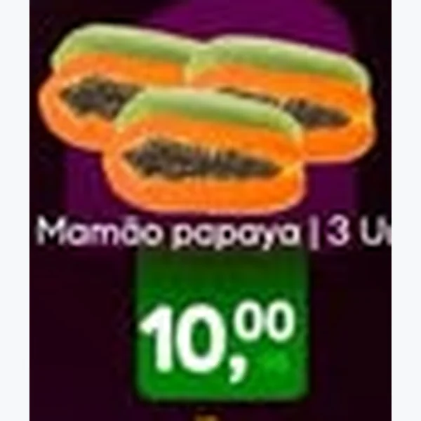 Recorte do encarte de Mamão Papaya