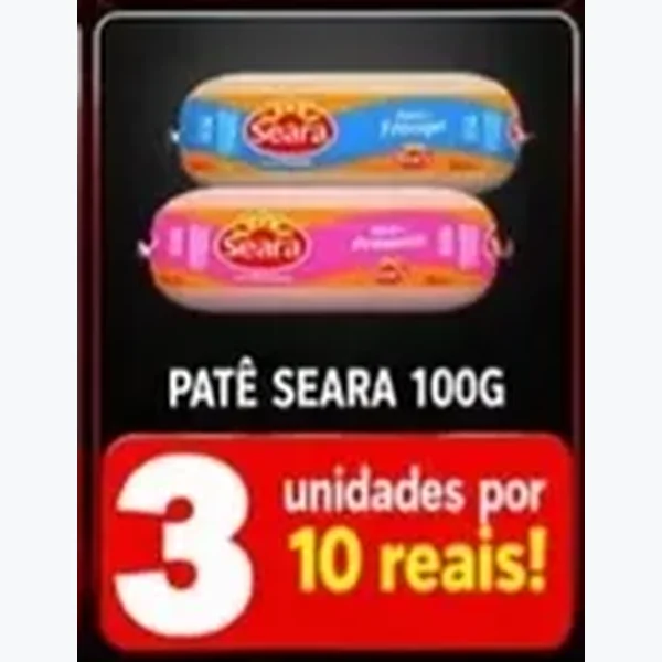 Recorte do encarte de Patê Seara 100 g