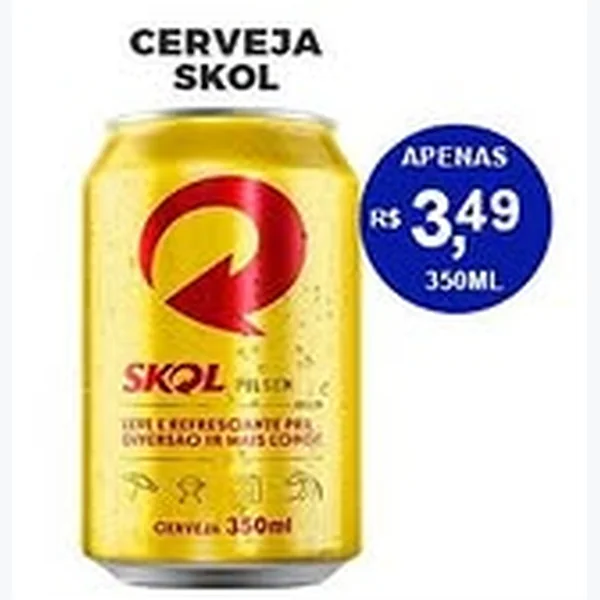 Recorte do encarte de Cerveja Pilsen Skol 350 ml