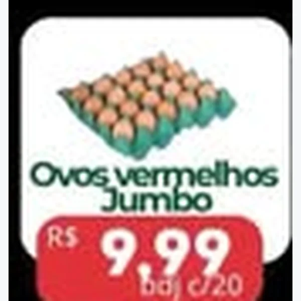 Ovos Vermelhos Jumbo 20 un