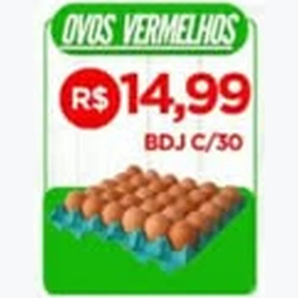 Ovos Vermelhos 30 un