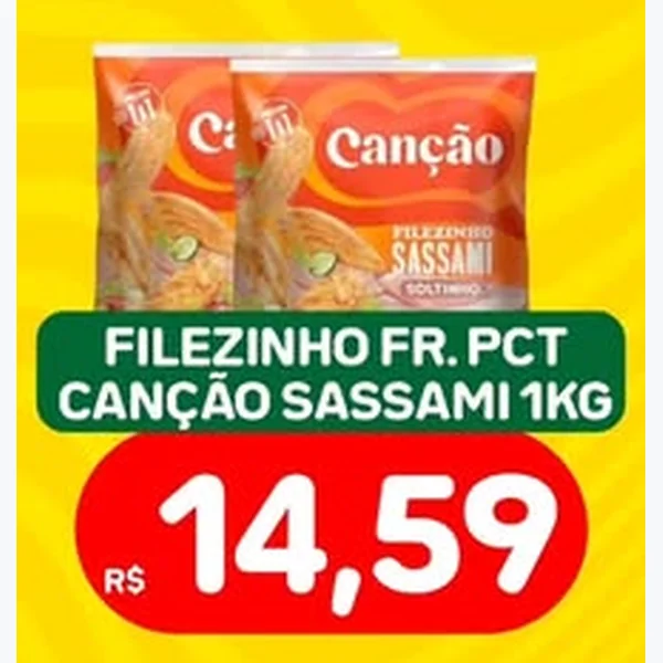 Recorte do encarte de Filézinho Sassami Canção 1 kg