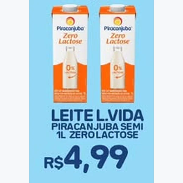 Leite L.vida Semi Zero Lactose Piracanjuba 1 L