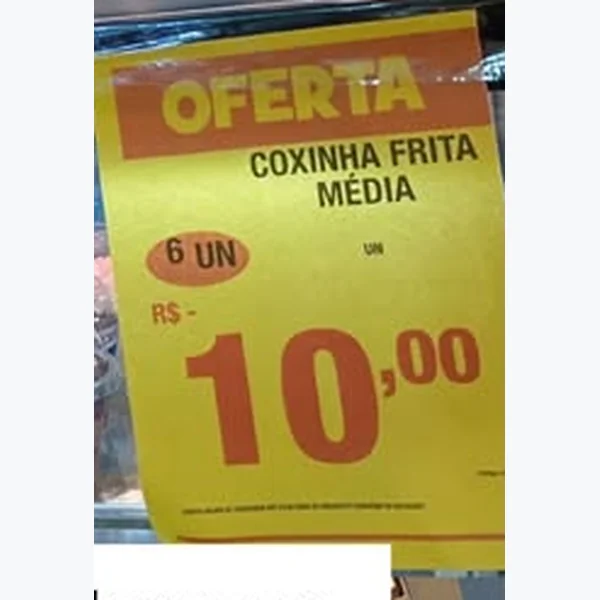 Recorte do encarte de Coxinha Frita Média