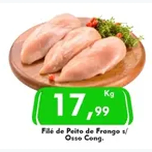 Filé de Peito de Frango S/ Osso Congelado
