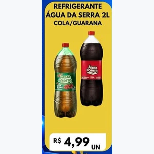 Recorte do encarte de Refrigerante Água da Serra 2 L