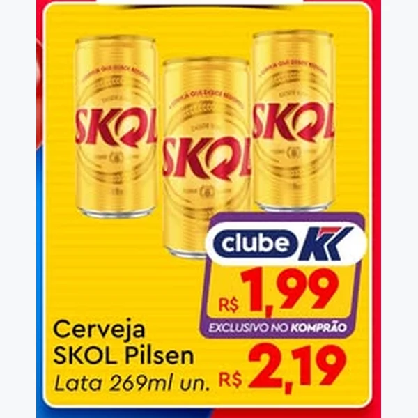 Recorte do encarte de Cerveja Pilsen SKOL 269 ml