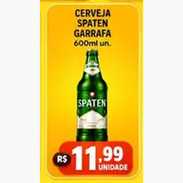 Recorte do encarte de Cerveja Garrafa Spaten 600 ml