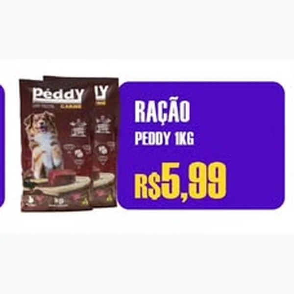 Recorte do encarte de Ração Peddy 1 kg