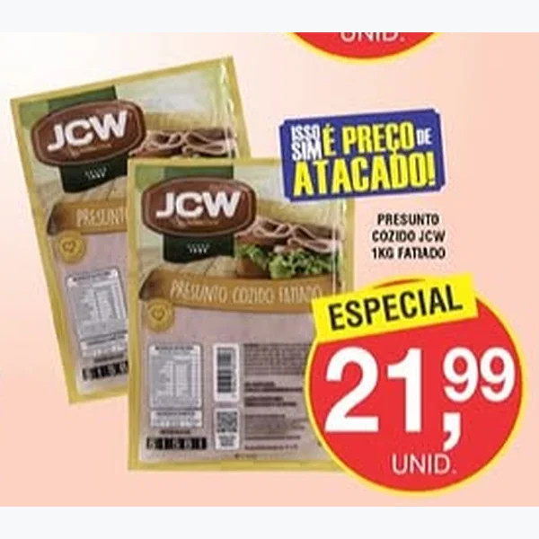 Presunto Cozido Fatiado JCW 1 kg