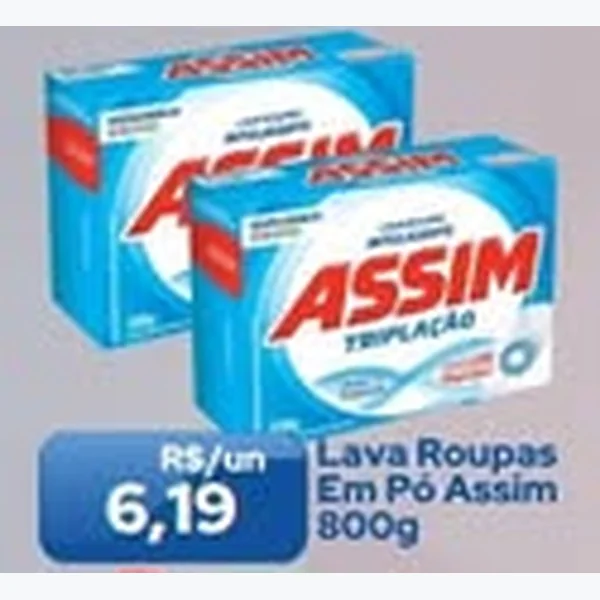 Lava Roupas em Pó Assim 800 g