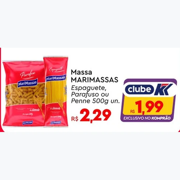 Massa Espaguete Marimassas 500 g