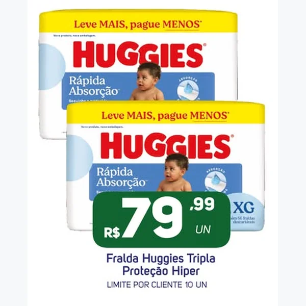 Fralda Tripla Proteção Huggies