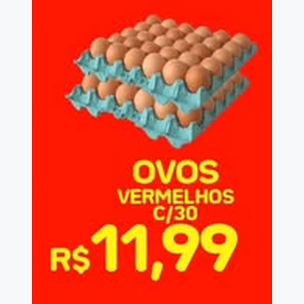 Ovos Vermelhos 30 un