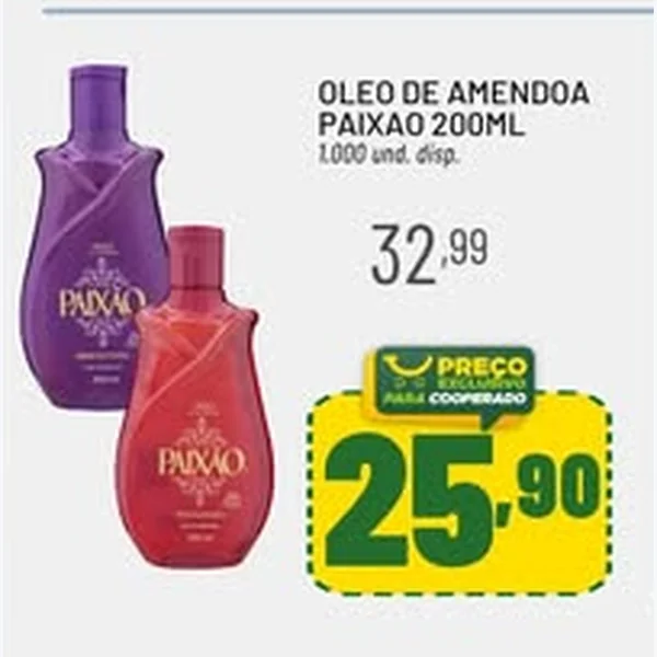 Óleo de Amêndoa Paixão 200 ml
